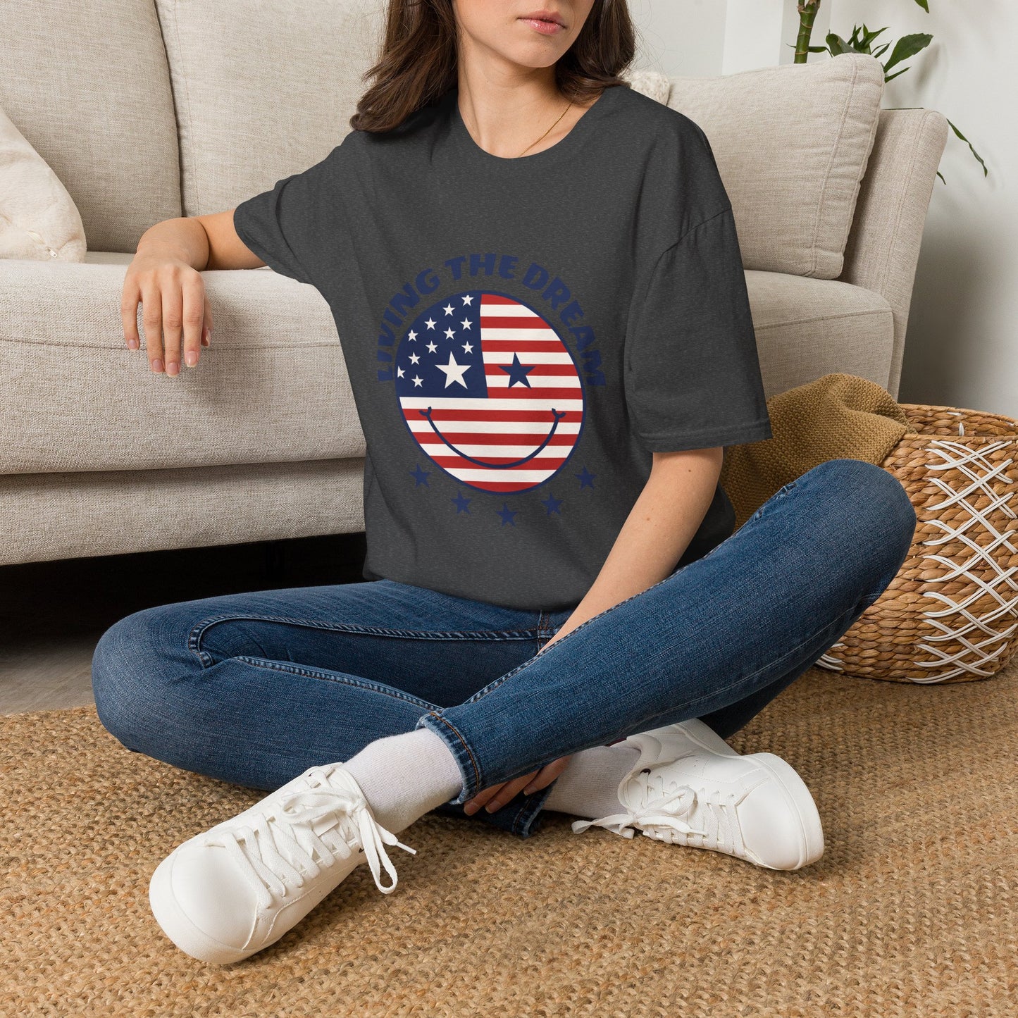 Living the Dream American Flag T-Shirt