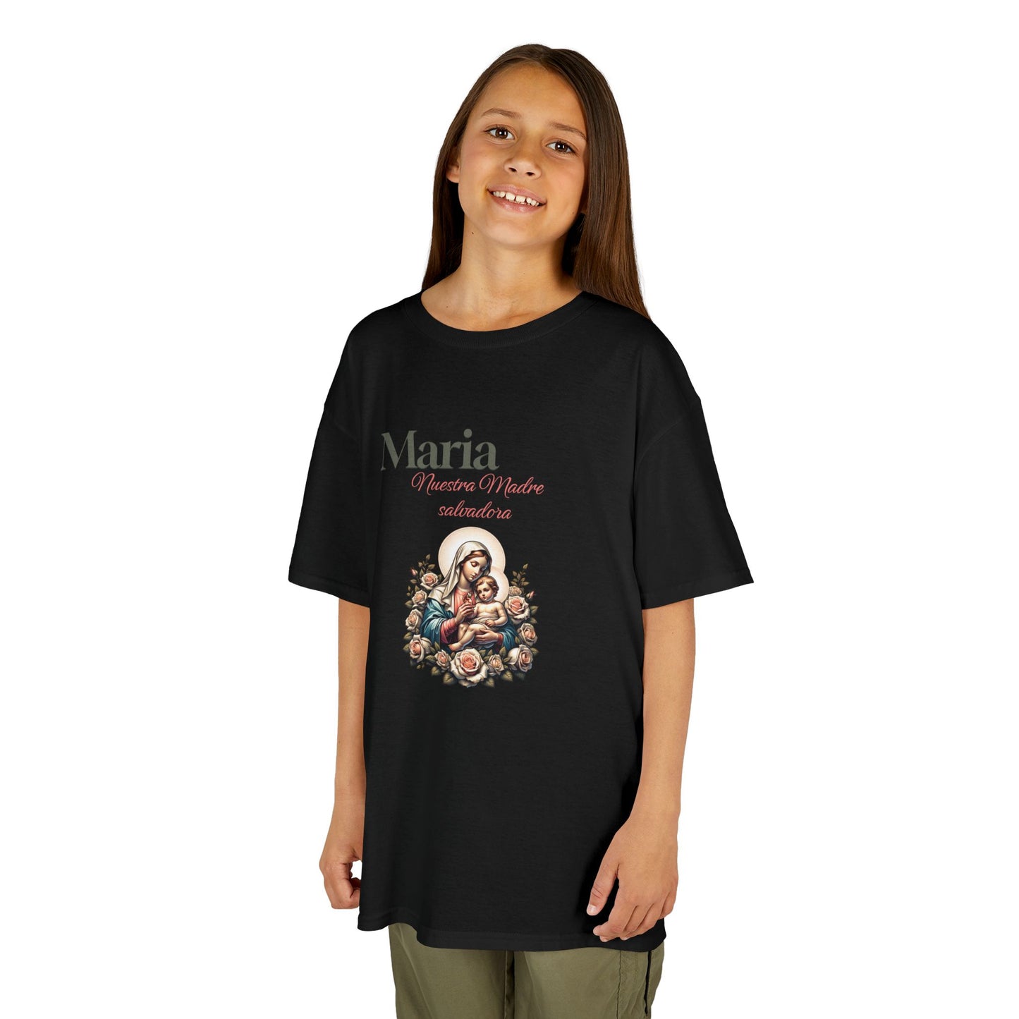 Kids Maria Virgen Faith T-Shirt — Religious Catholic Children's Tee