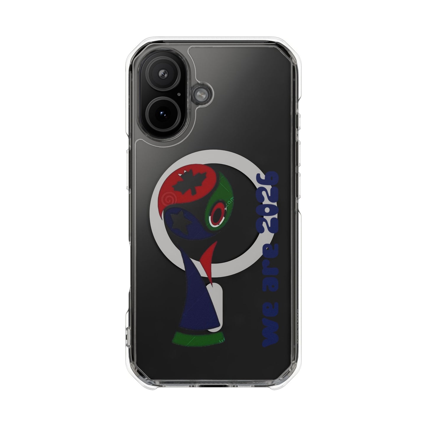 2026 World Cup Clear Magnetic Phone Case — "We Are 2026" Abstract Globe Design