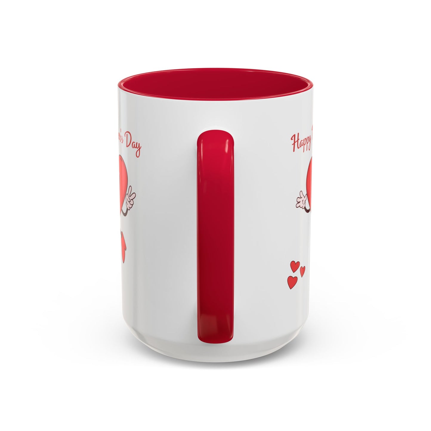 Happy Mother's Day Heart Mug — Cute Retro Heart Mom Coffee Cup (11oz, 15oz)