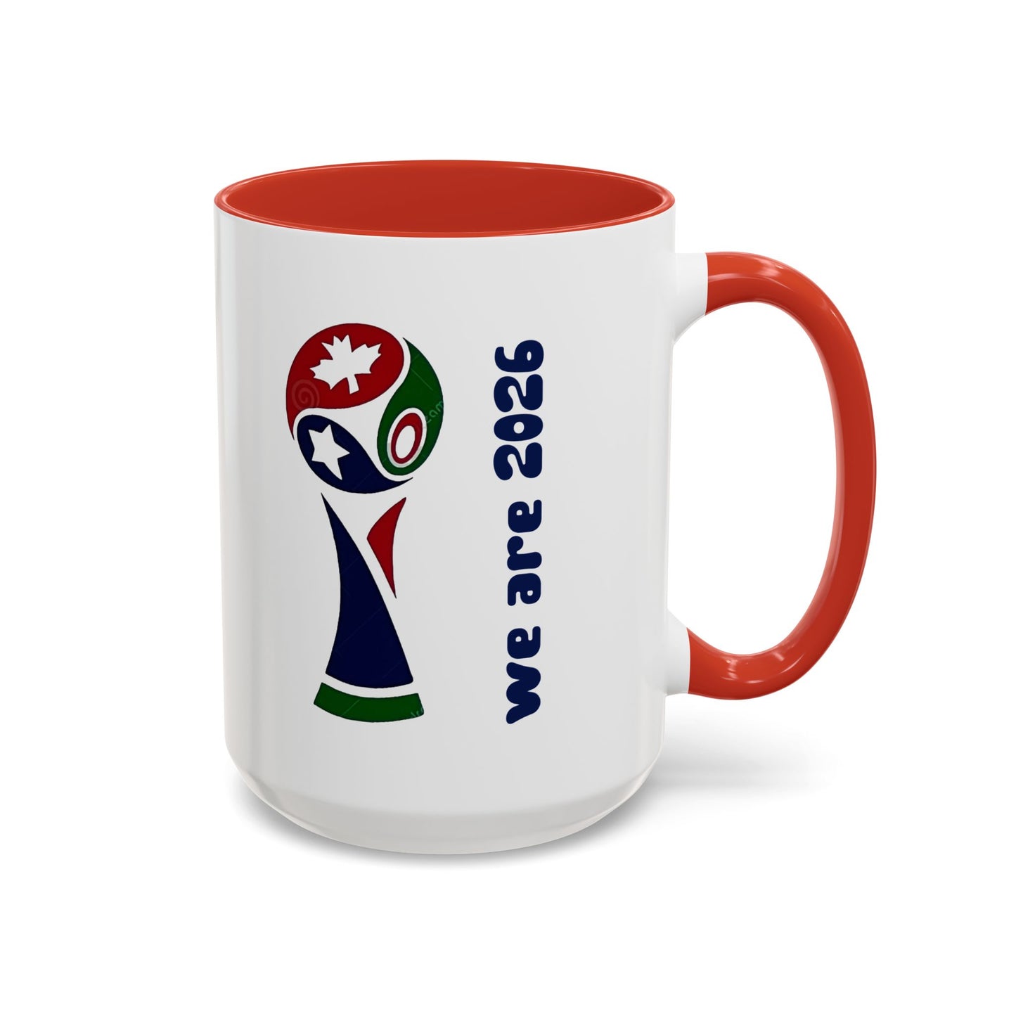 World Cup 2026 Accent Coffee Mug — 'We Are 2026' Soccer Fan Gift