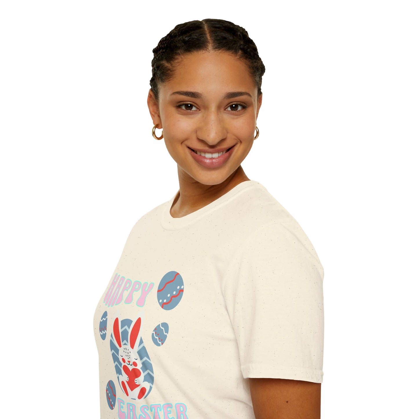 Happy Easter Bunny T-Shirt — Cute Pastel Easter Eggs Design