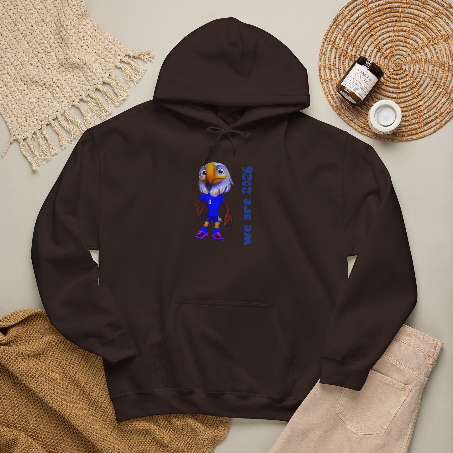 World Cup 2026 USA Eagle Mascot Hoodie — 'We Are 2026' Graphic Pullover