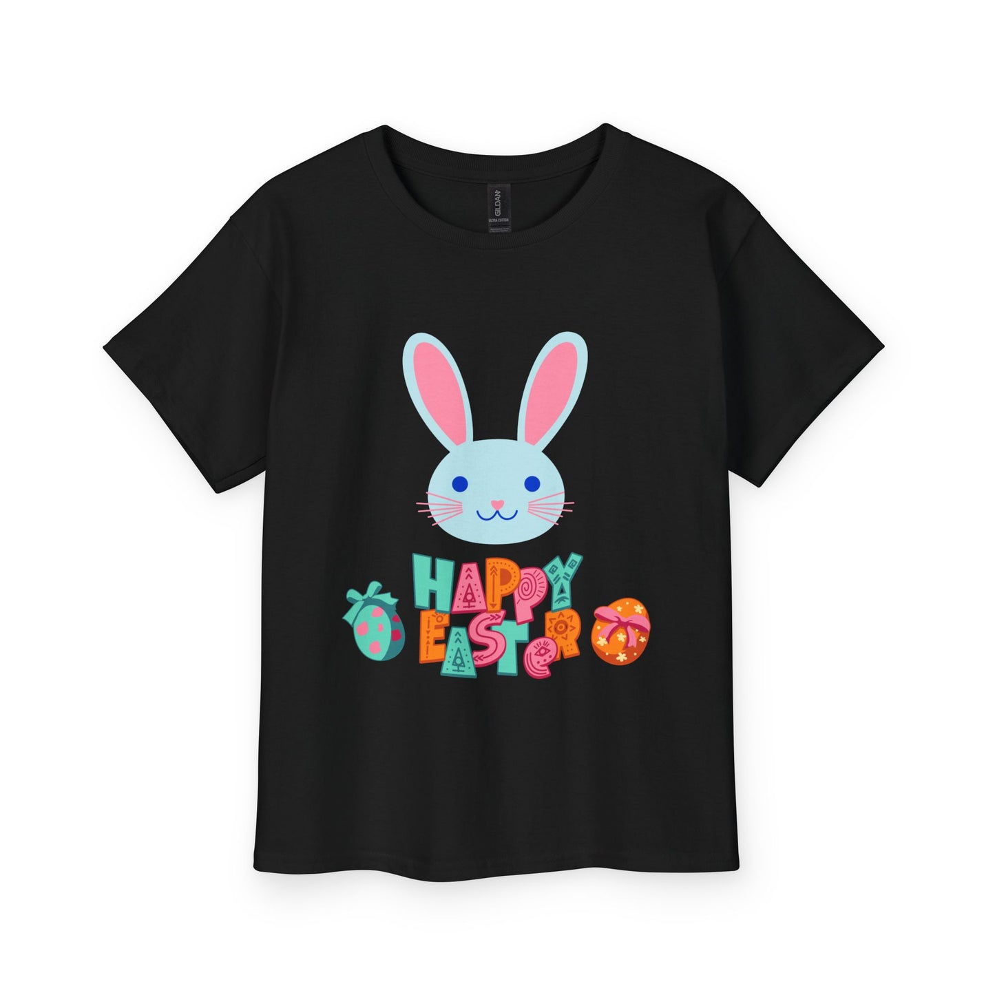 Kids' Happy Easter Bunny T-Shirt — Cute Pastel Easter Egg Design