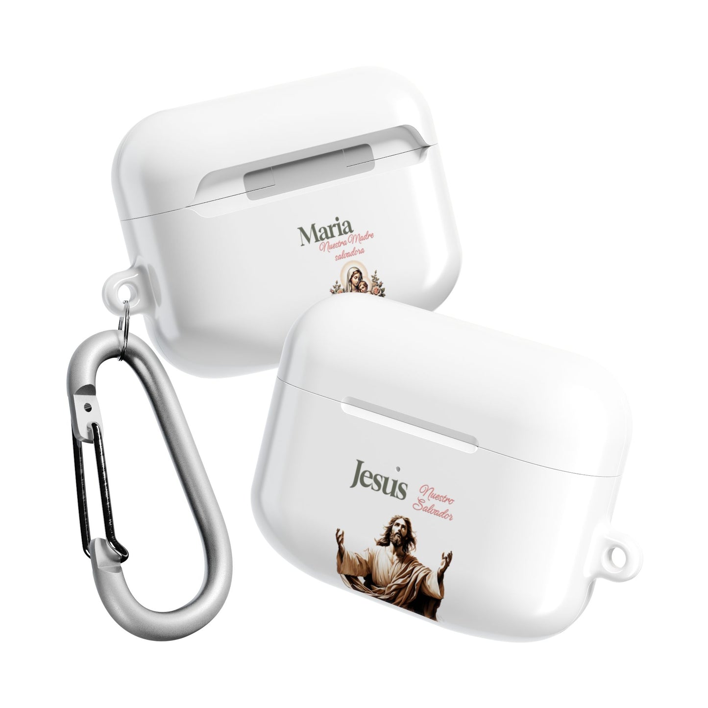 Faith Hope Love AirPod Case — Jesus Maria Christian Protective Cover