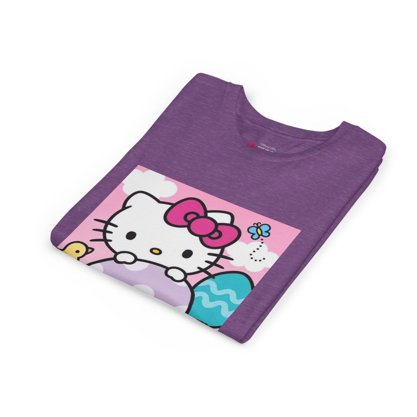 Hello Kitty Easter Youth Tee — Cute Bunny & Eggs Spring Shirt