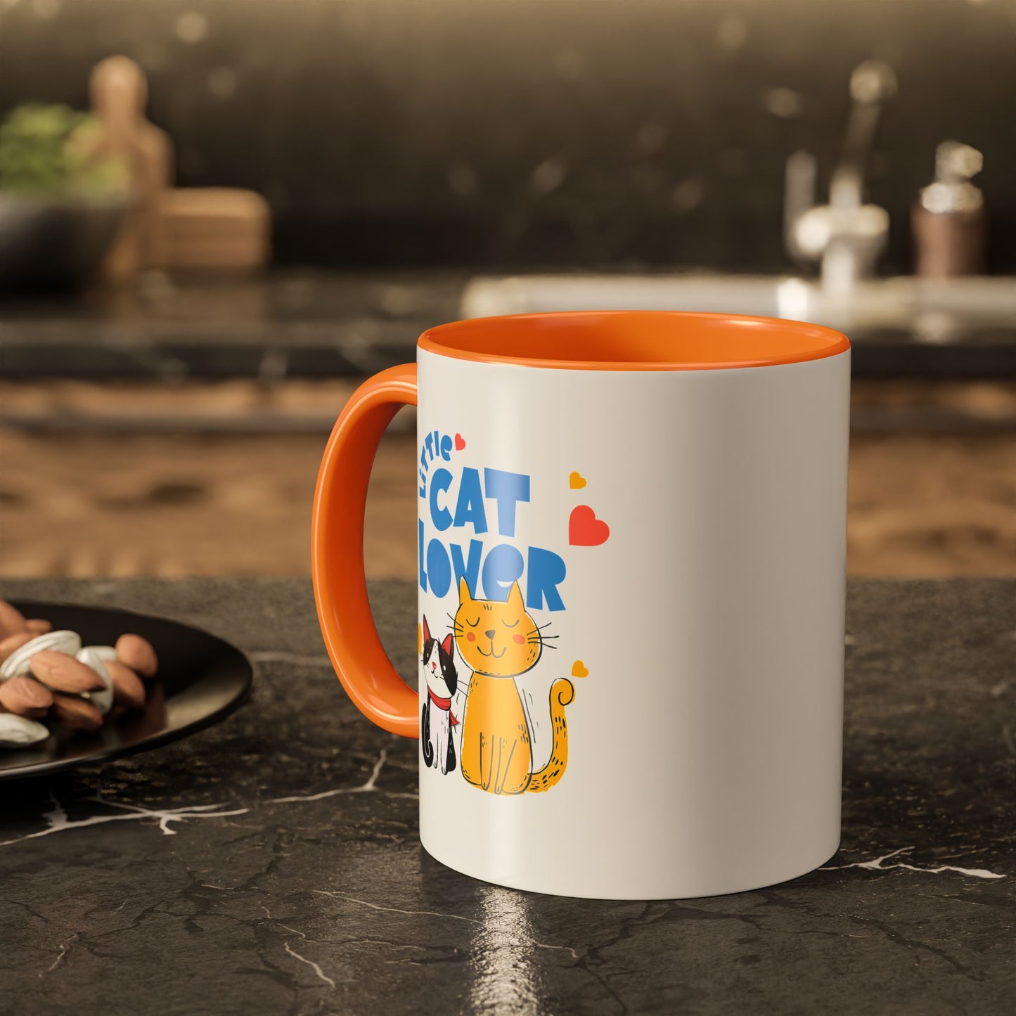 Cat Lover Mug — Colorful 11oz/15oz Ceramic Coffee Cup (Little Cat Lover Design)