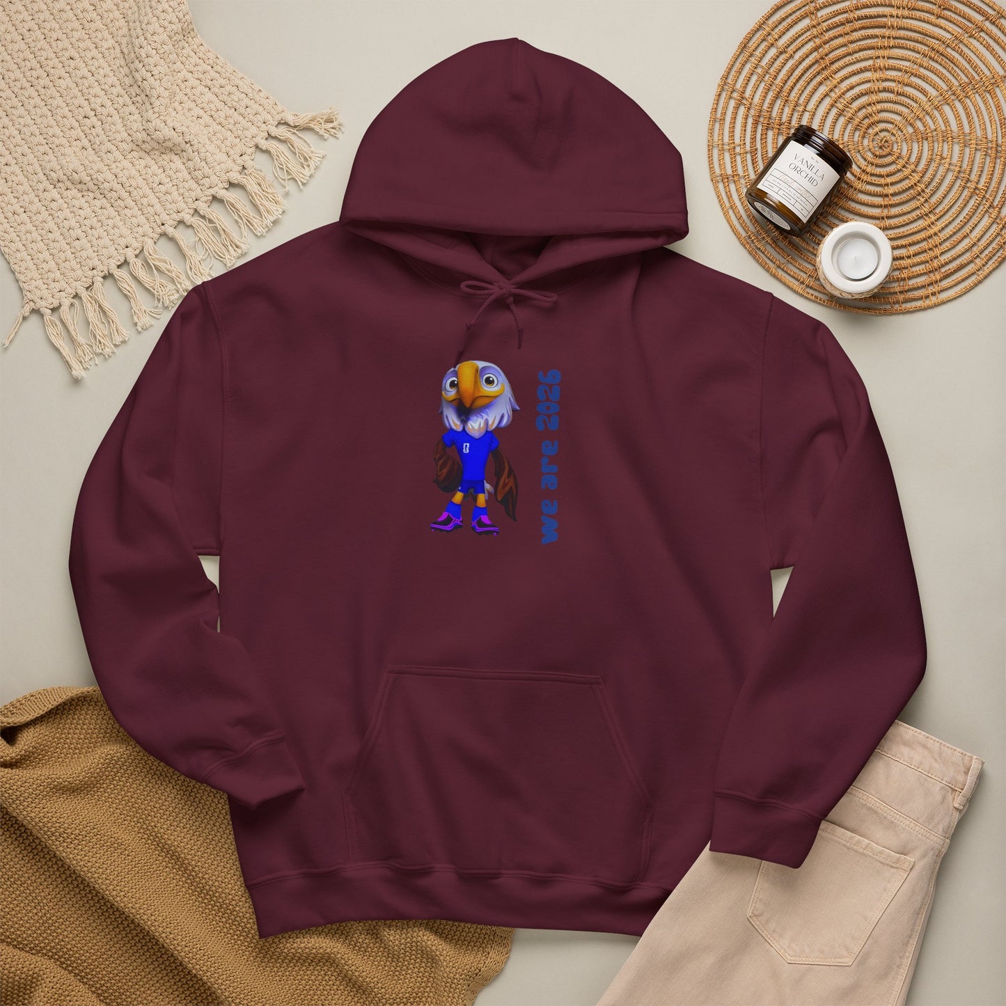 World Cup 2026 USA Eagle Mascot Hoodie — 'We Are 2026' Graphic Pullover