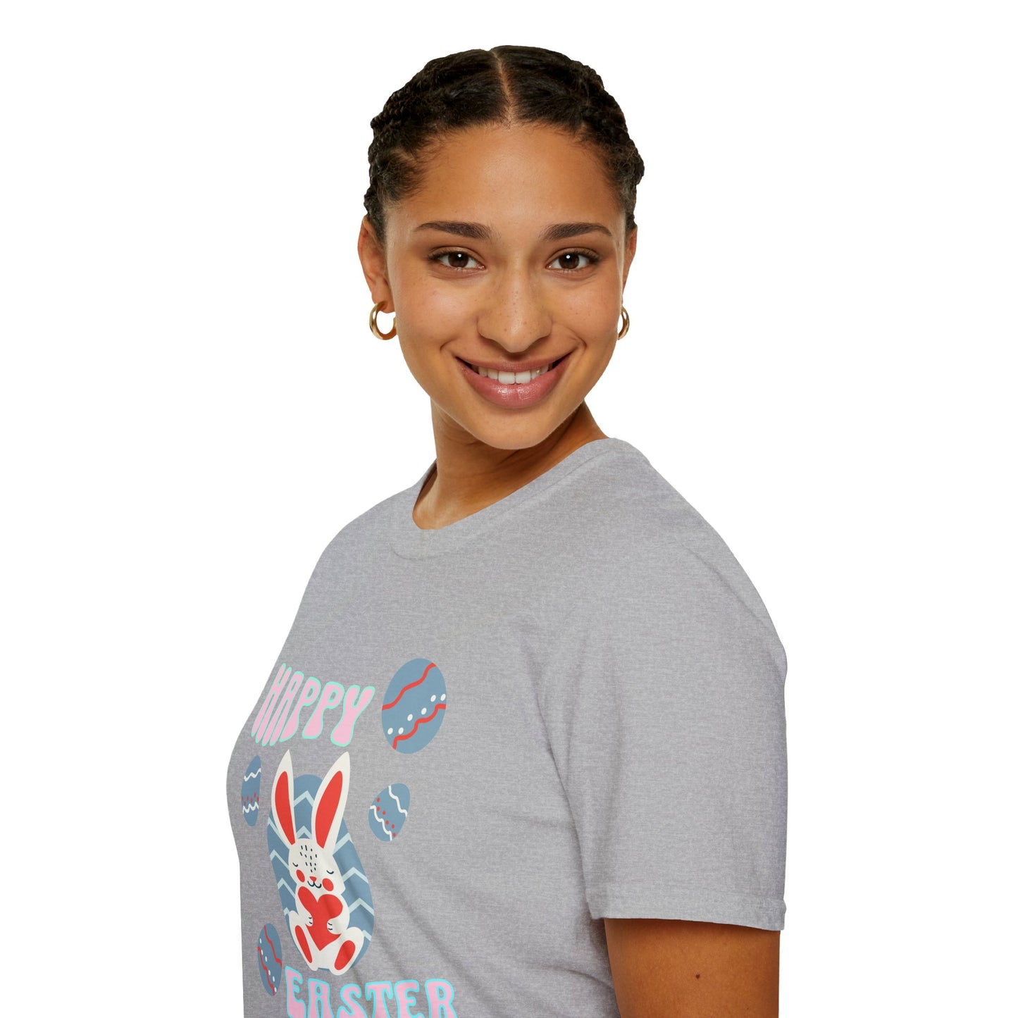 Happy Easter Bunny T-Shirt — Cute Pastel Easter Eggs Design