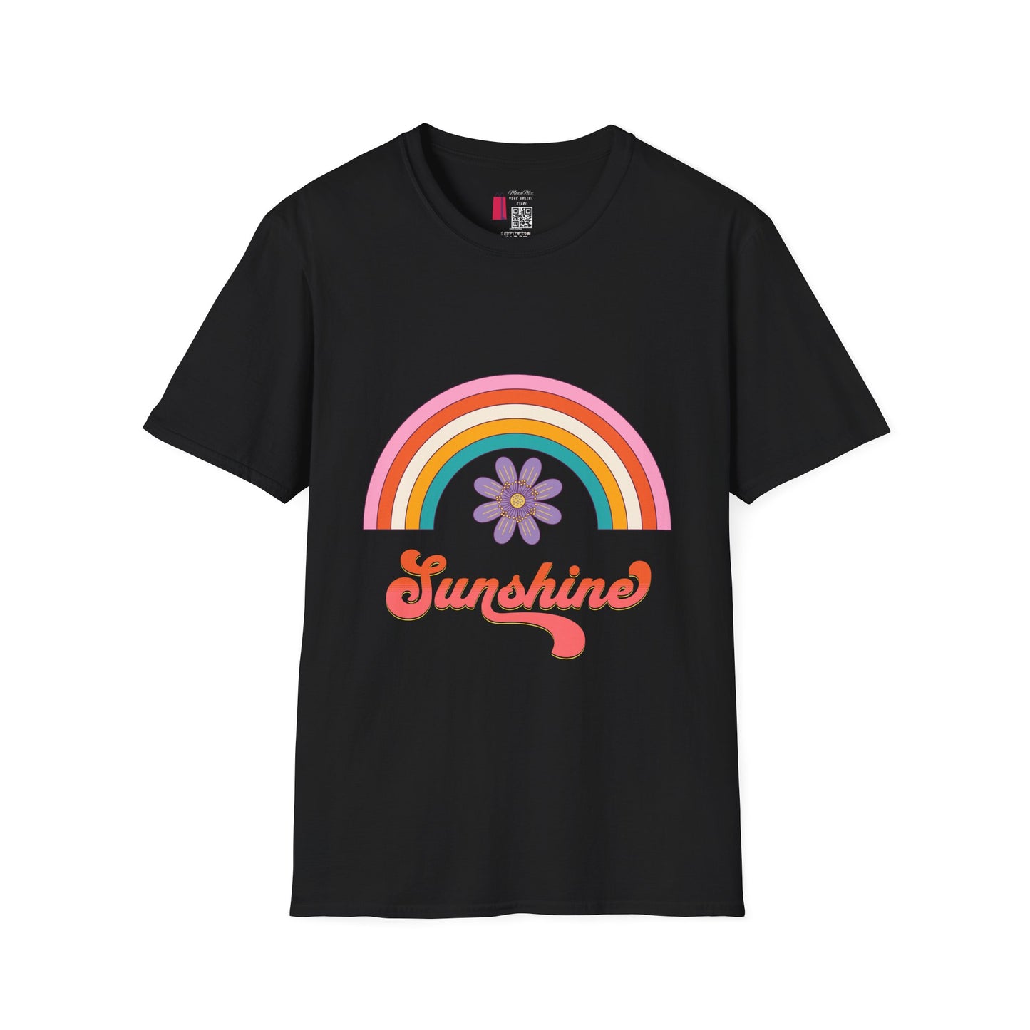 Sunshine Retro Rainbow T-Shirt — Vintage Flower Graphic Tee