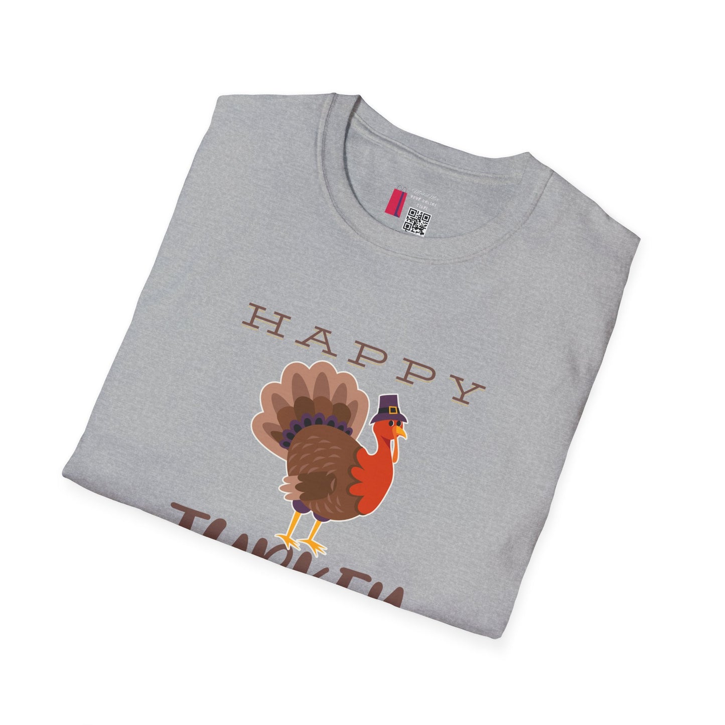 Thanksgiving Unisex Softstyle T-Shirt - Festive Fall Holiday Design