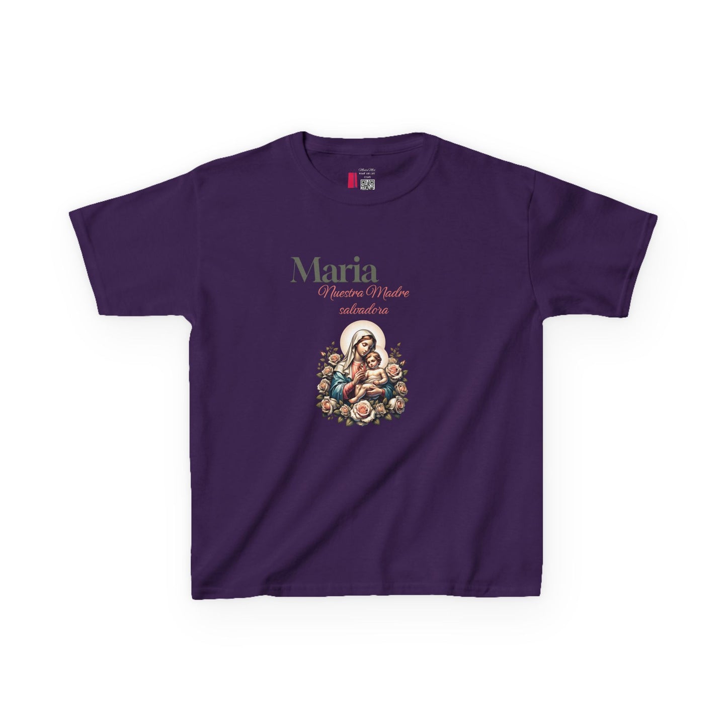 Kids Maria Virgen Faith T-Shirt — Religious Catholic Children's Tee