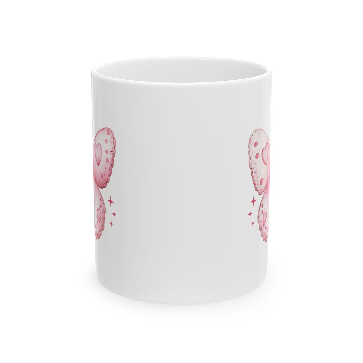 Pink Heart Balloon Ceramic Mug — Cute Valentine’s Day Coffee Cup (11oz/15oz)