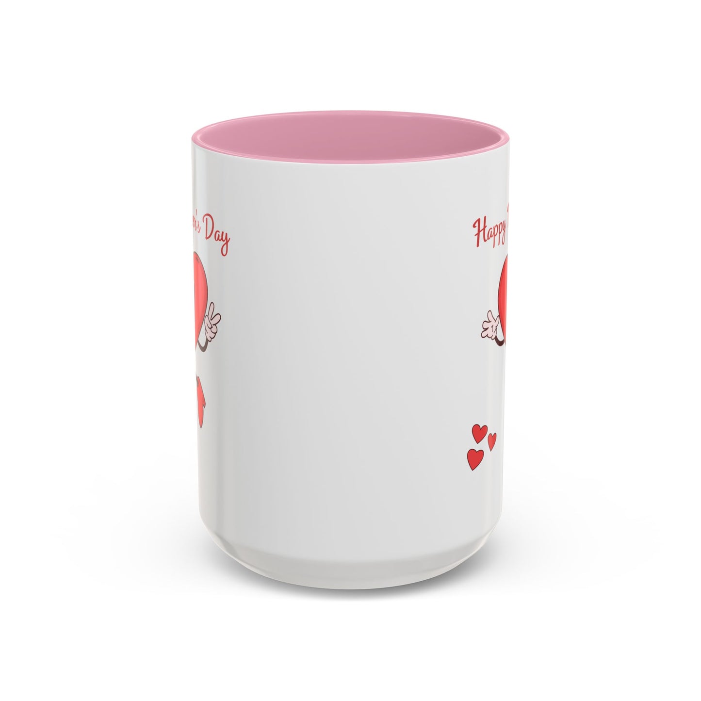 Happy Mother's Day Heart Mug — Cute Retro Heart Mom Coffee Cup (11oz, 15oz)
