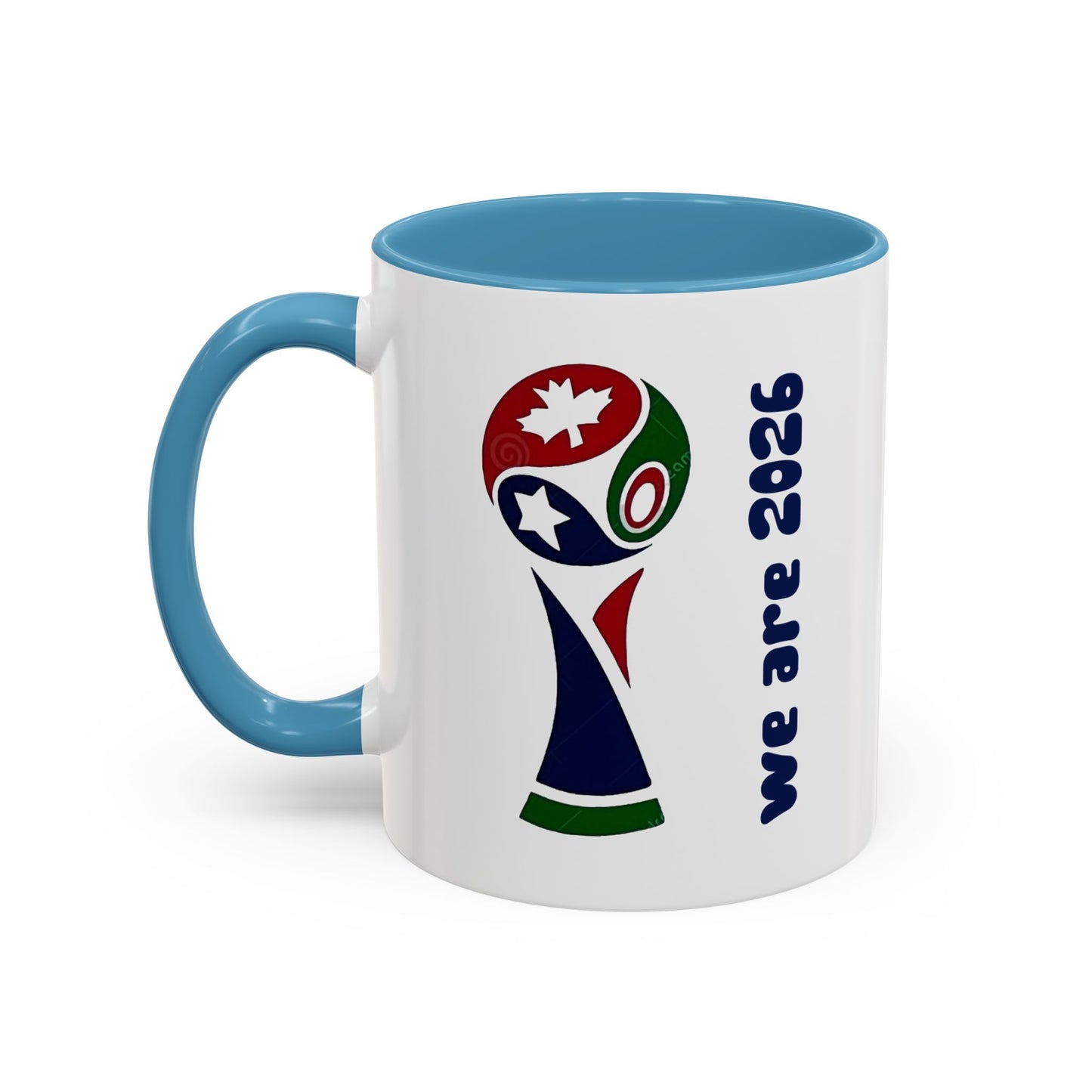 World Cup 2026 Accent Coffee Mug — 'We Are 2026' Soccer Fan Gift