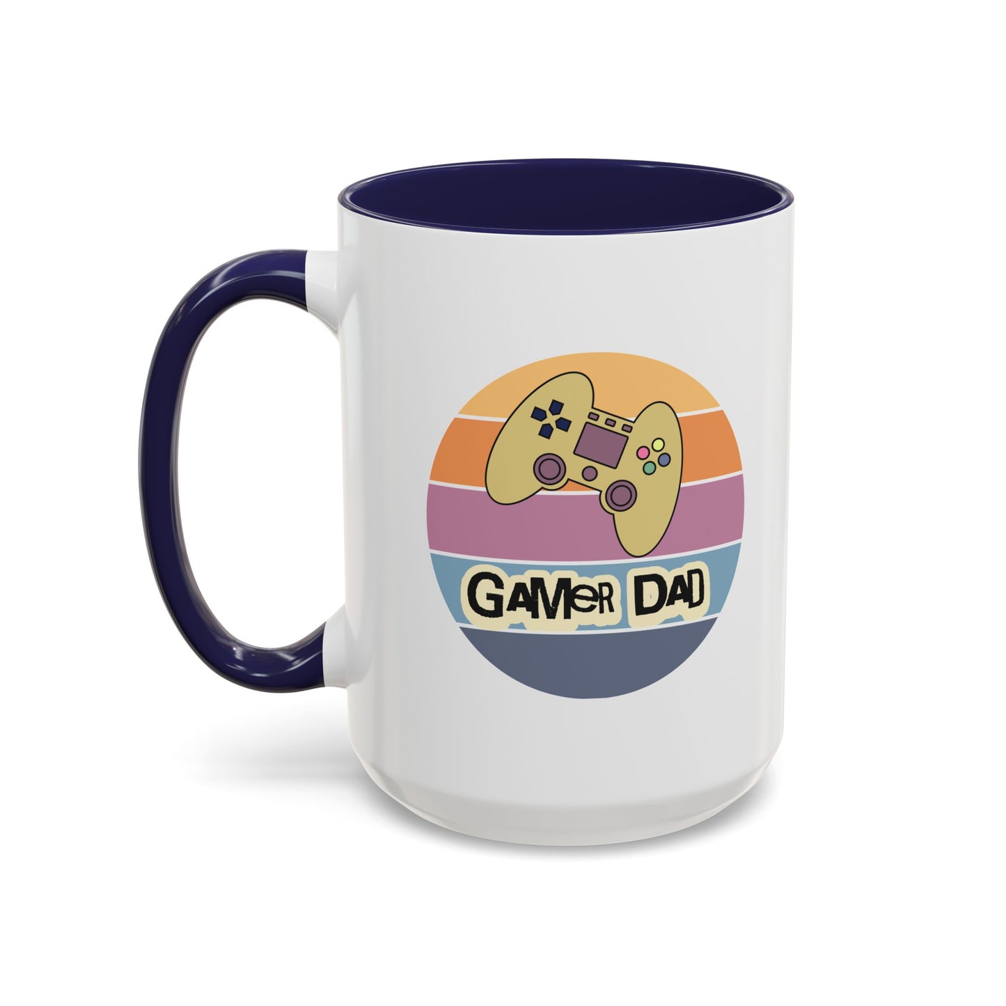 Gamer Dad Coffee Mug — Retro Controller Accent Mug (11/15 oz)