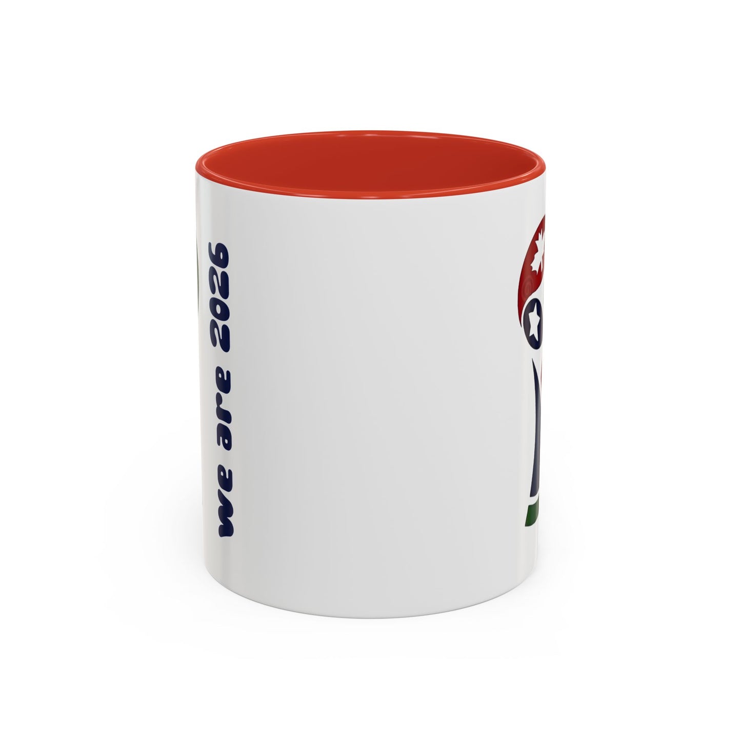 World Cup 2026 Accent Coffee Mug — 'We Are 2026' Soccer Fan Gift