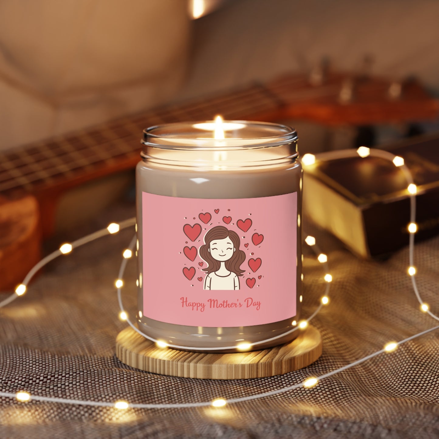 Happy Mother's Day Scented Soy Candle – 9oz Jar with White Lid