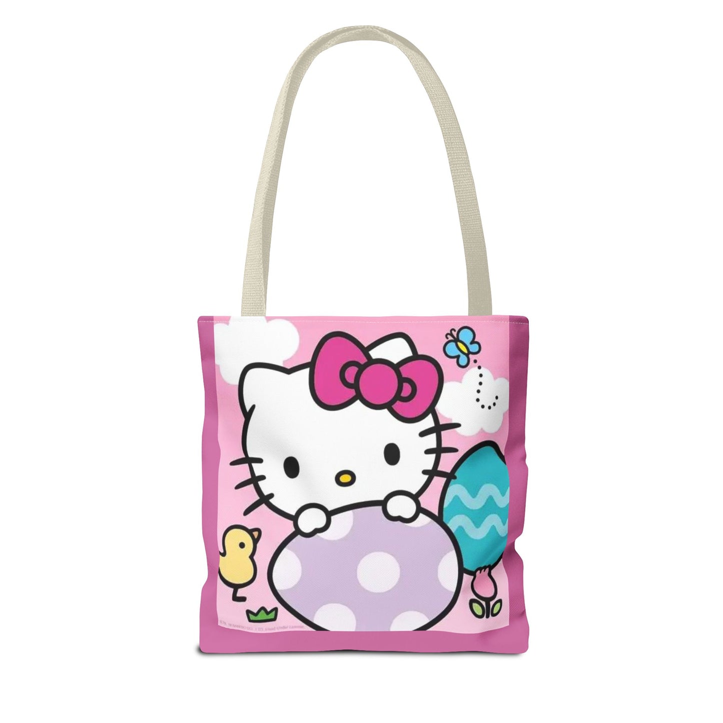 Hello Kitty Easter Tote Bag — Cute Pink Bunny & Egg Spring Shopper