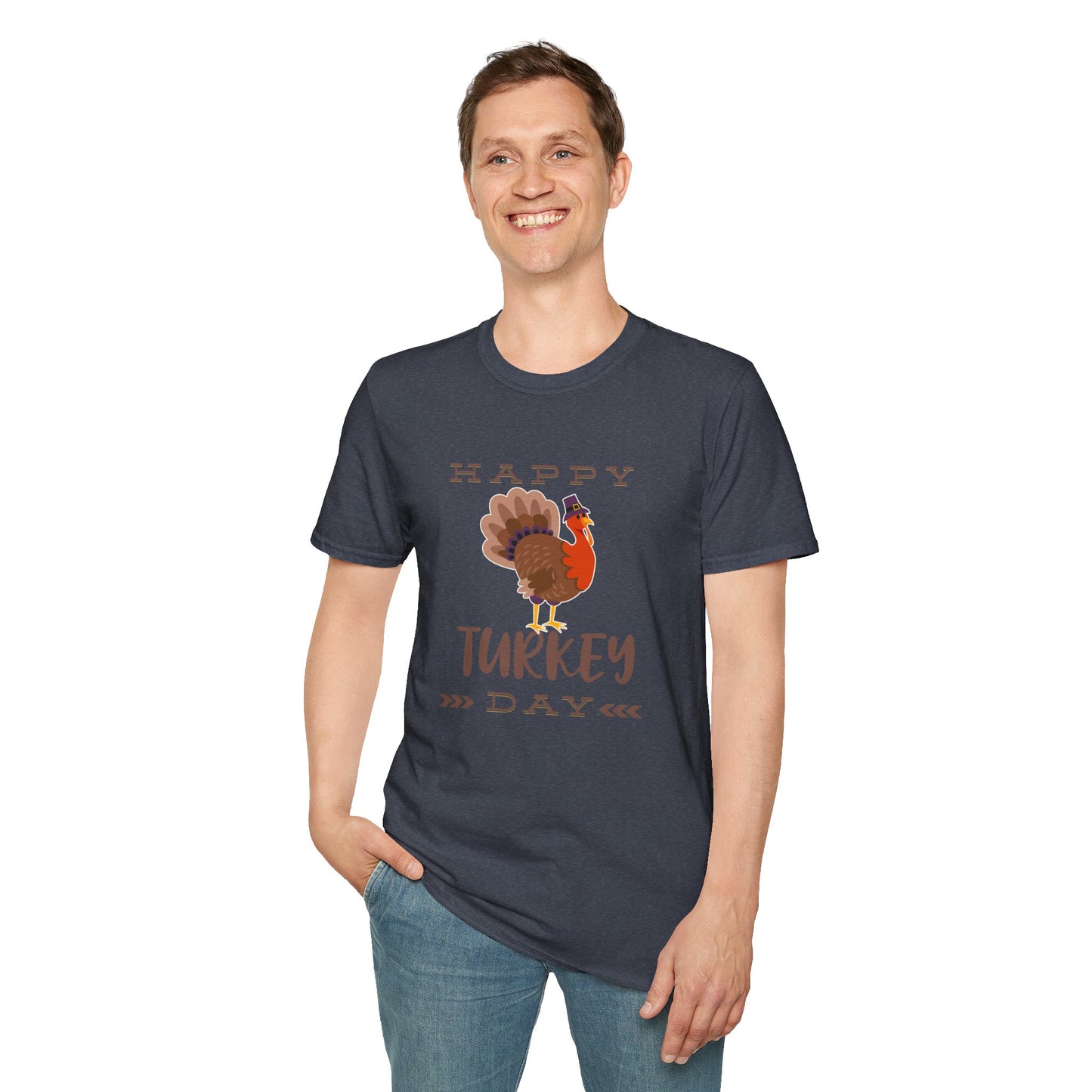 Thanksgiving Unisex Softstyle T-Shirt - Festive Fall Holiday Design