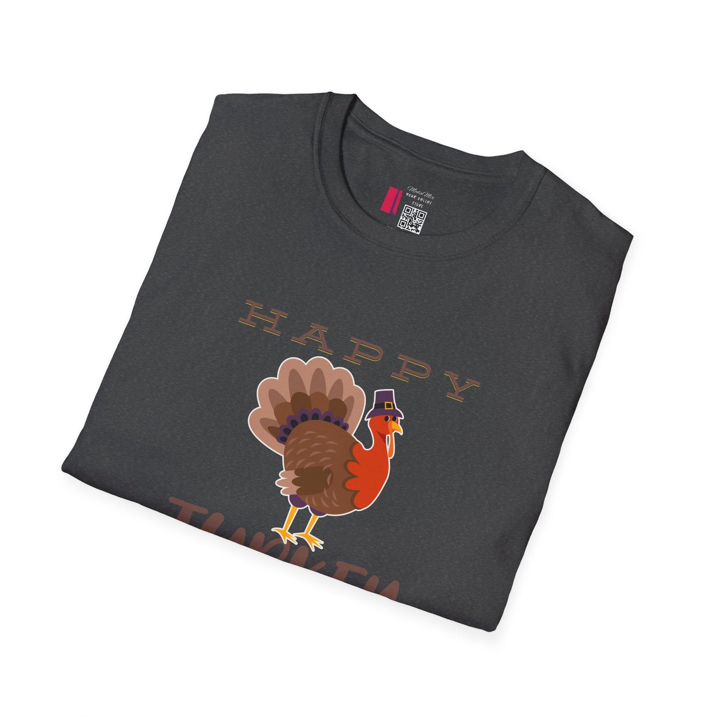 Thanksgiving Unisex Softstyle T-Shirt - Festive Fall Holiday Design