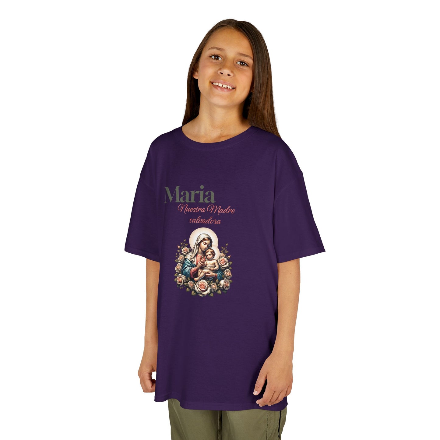 Kids Maria Virgen Faith T-Shirt — Religious Catholic Children's Tee