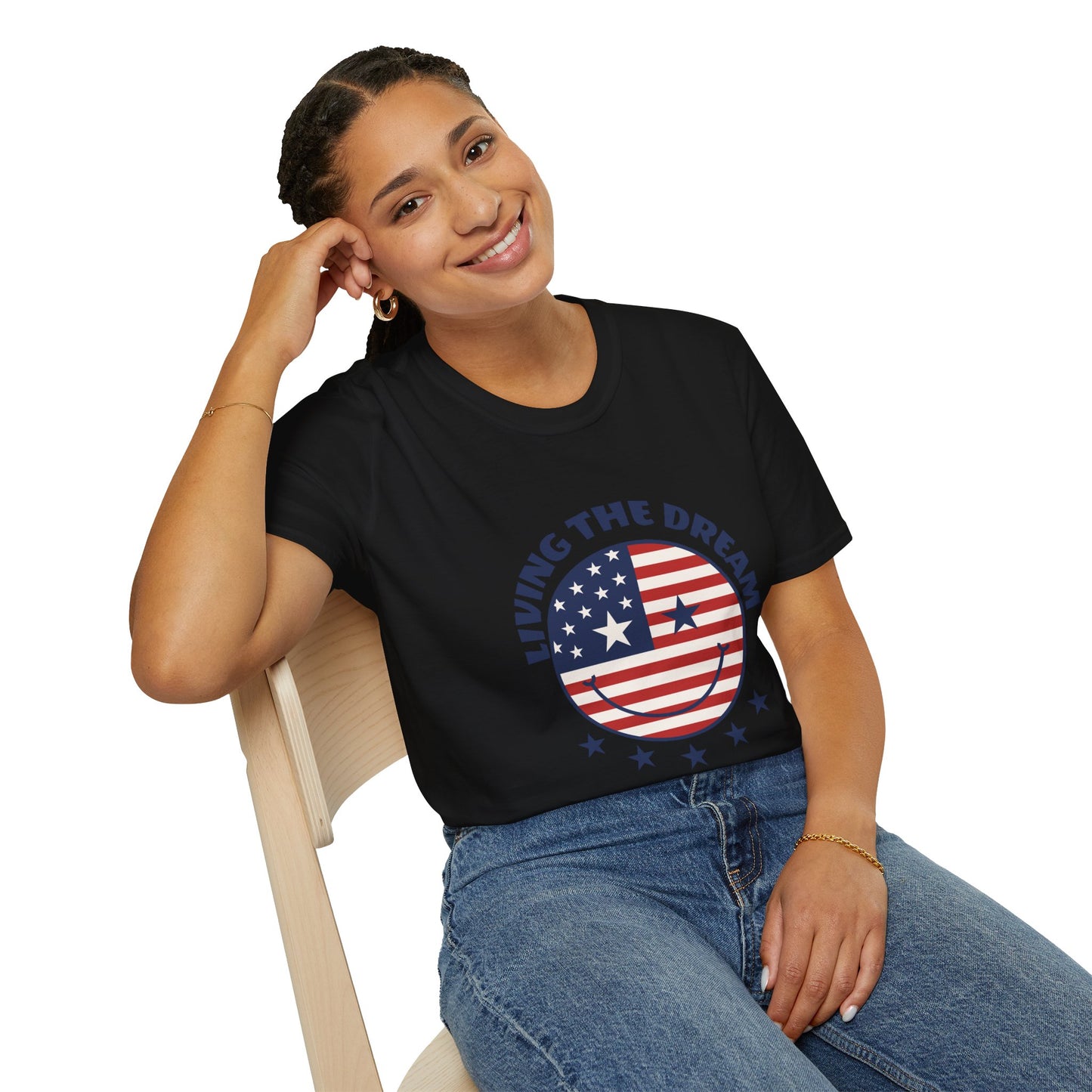 Living the Dream American Flag T-Shirt