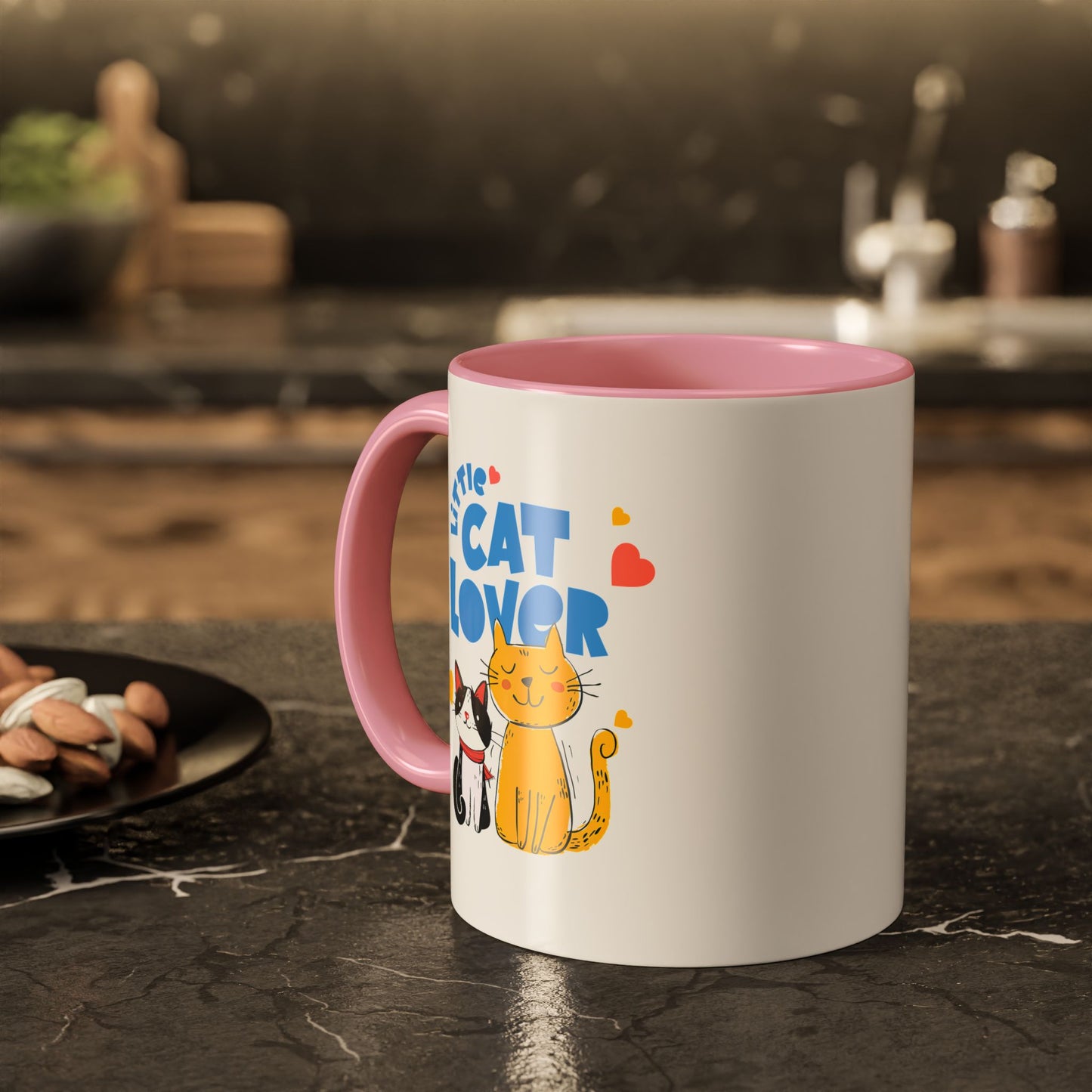 Cat Lover Mug — Colorful 11oz/15oz Ceramic Coffee Cup (Little Cat Lover Design)