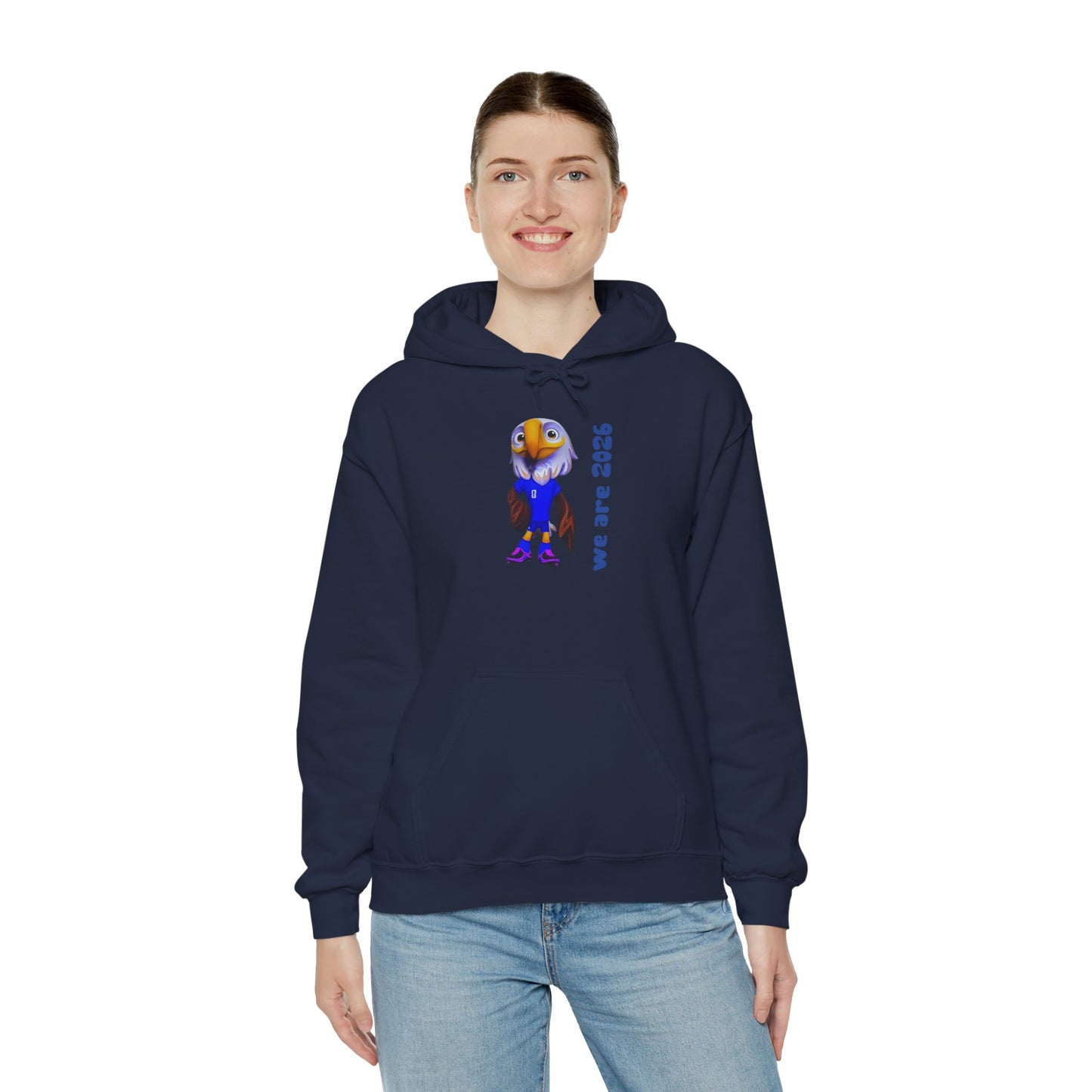 World Cup 2026 USA Eagle Mascot Hoodie — 'We Are 2026' Graphic Pullover