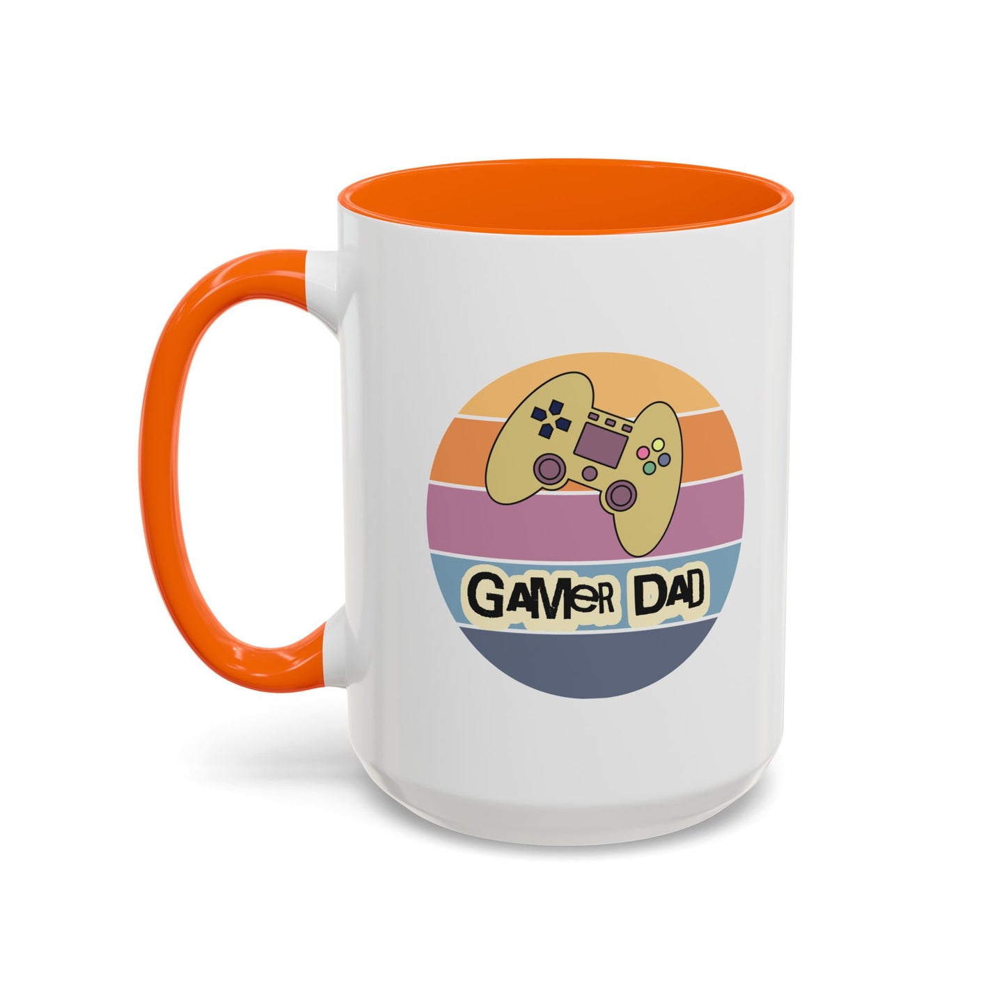 Gamer Dad Coffee Mug — Retro Controller Accent Mug (11/15 oz)